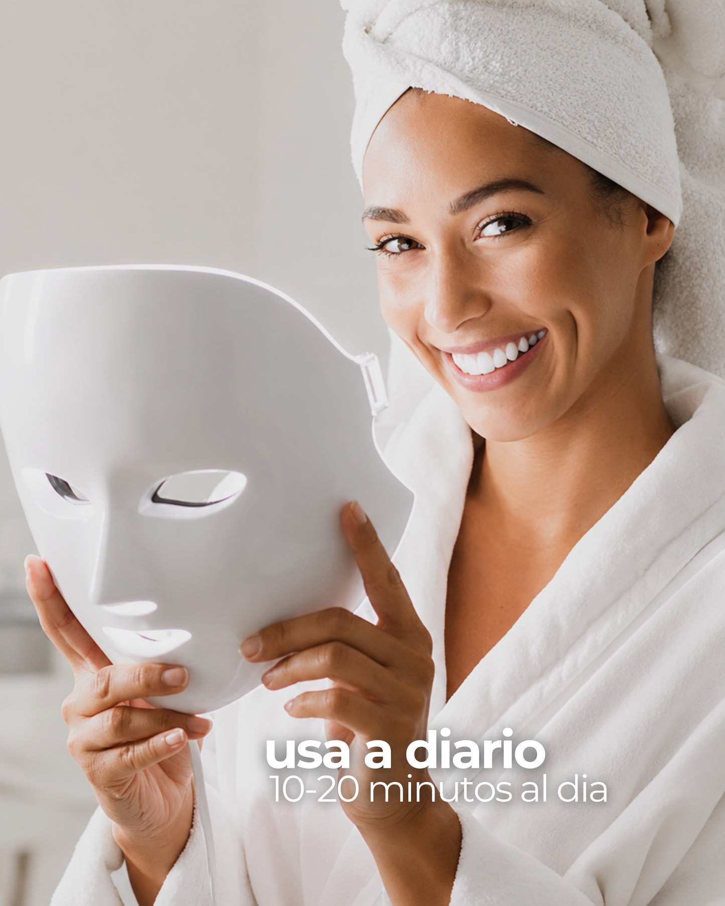Máscara facial luz led