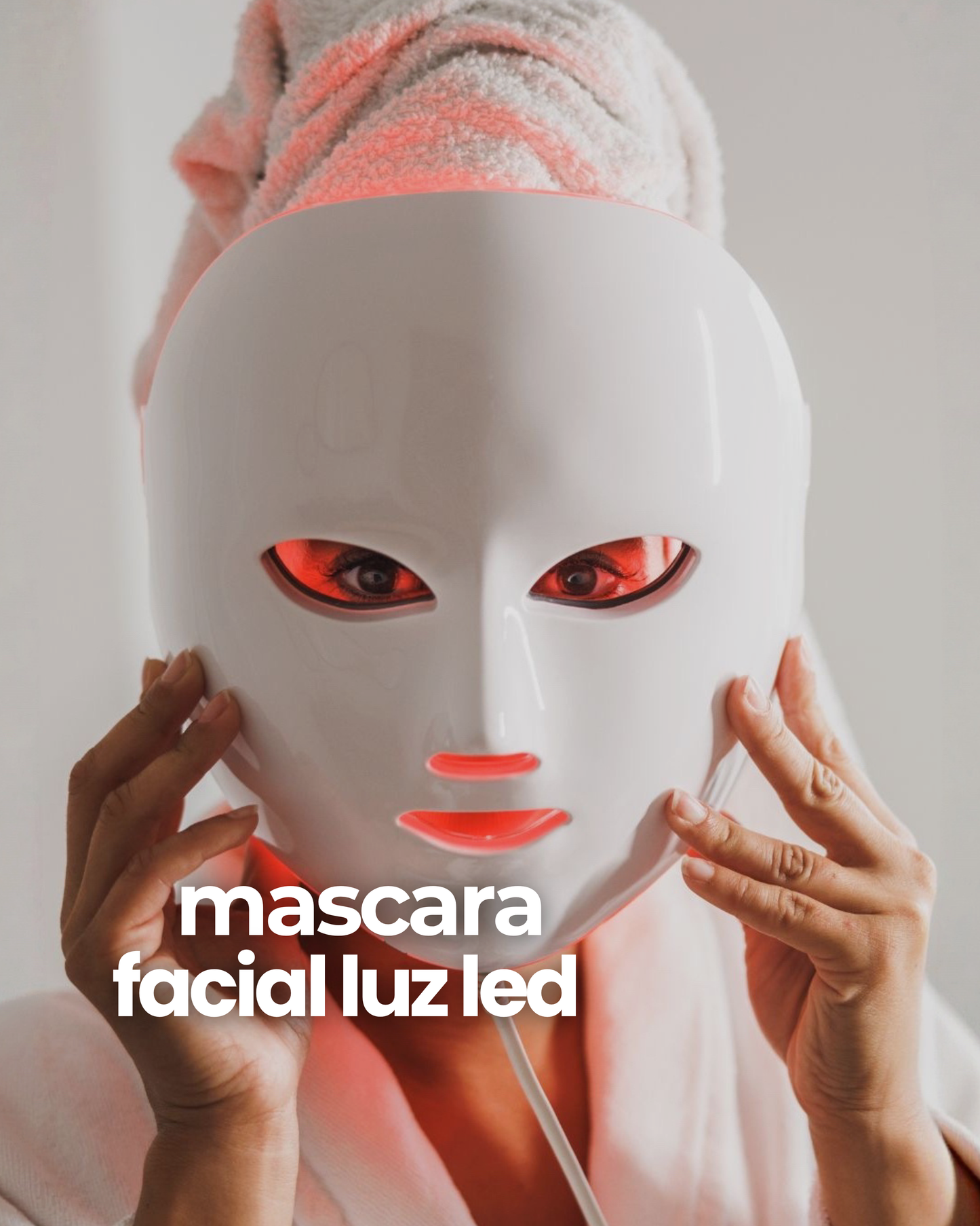 Máscara facial luz led